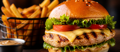 Chicken Grial Cheese Burger