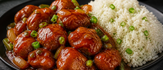 Chicken Manchurian with Rice